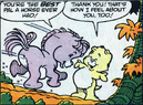 True Heart and Noble Heart as seen in the comic series before their lives as Care Bears]]