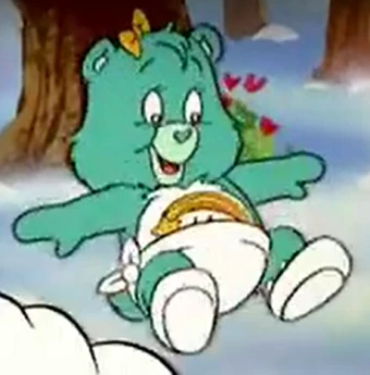 green care bear with star