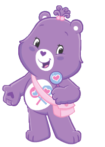 care bear with lollipops