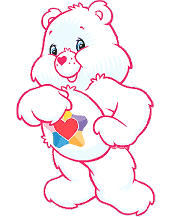 Care bear with deals hearts on tummy