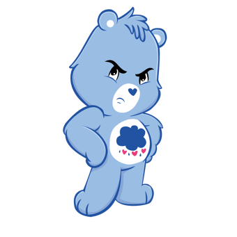 sad bear care bear
