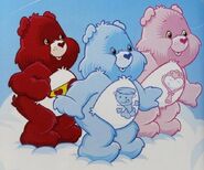 Me bear with Too Loud Bear and Messy Bear in The Care Bears' Big Wish book