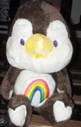 Brown Cozy Heart Penguin with Cheer Bear's Belly Badge