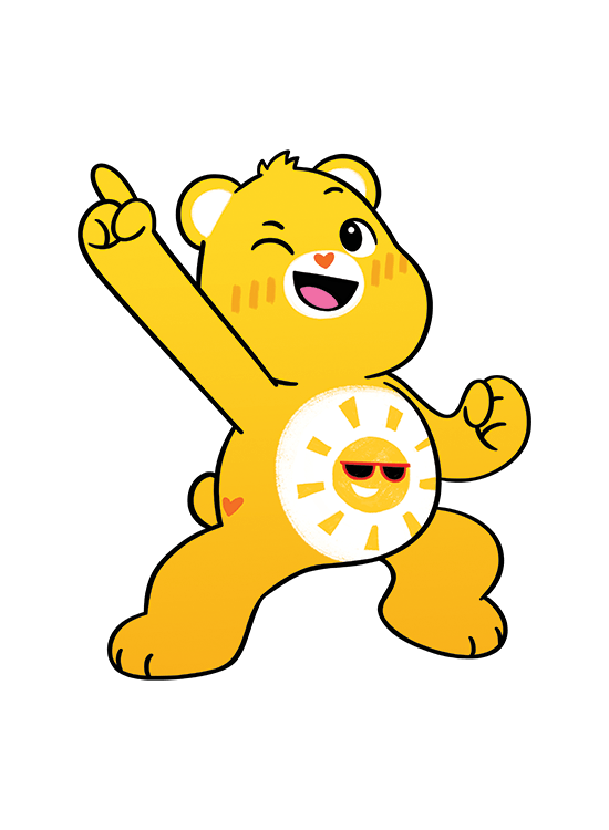 Yellow Care Bear Badge Reelsunshine Badge Reelsunshine Bearcute