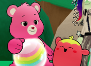 Cheer Bear and Dibble in Care Bears: Caring Quest