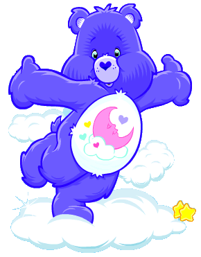 care bear with moon and cloud
