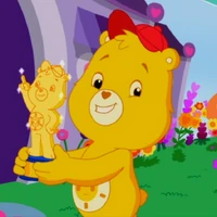 care bear with trophy on belly