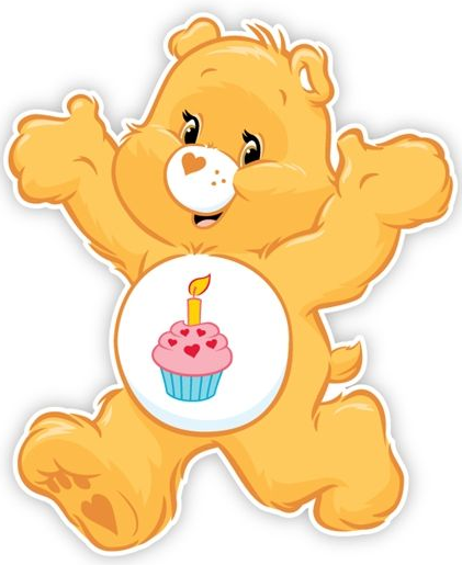 Birthday Bear Care Bears with a One Applique Design