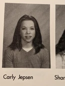 Jepsen in her high school yearbook (circa 2004)