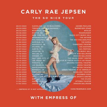 The So Nice Tour, Carly Rae Jepsen Wiki