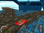 Blue section of upper road