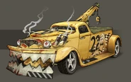 Concept art of the Towmeister for Carmageddon: Reincarnation