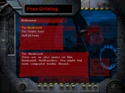 The free driving menu