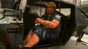 Halfwit Harry from the Xbox One version of Carmageddon Max Damage.