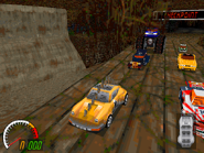 On the bridge in the water room