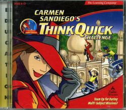 1999 Carmen Sandiego Think Quick Challenge PC CDRom Computer Game Win/Mac