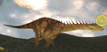 Amargasaurus displaying strange mountain climbing physics in version 1.4 of Carnivores: Dinosaur Hunter.