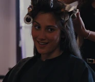 Tina getting ready for prom