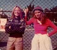 Sissy (Carrie) and P.J. (Norma) on the set