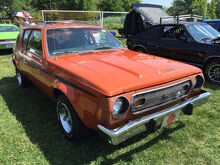 1974 AMC Gremlin X Sienna Orange with black stripes AMO 2015 meet 1of2 (1)