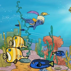 underwater scene cartoon
