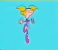 Dee Dee spinning around.