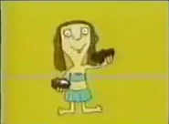 Lu with a broken coconut.