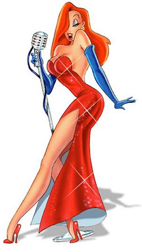 red hair red dress cartoon