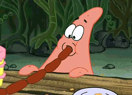 patrick star eating ice cream