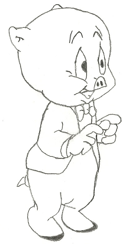porky pig coloring pages
