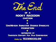 Rocky Raccoon Cartoon Closing Card 1947-1953