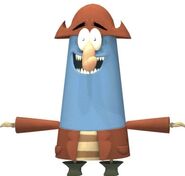 Captain K'nuckles' model from Cartoon Network: Punch Time Explosion XL