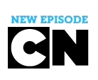 "New Episode" banner. Used whenever a new episode of a TV show is aired. The banner used to be white with a light blue text until late November 2015.