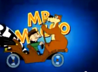 Magoo drives his car. Due to his bad view, while he is driving, he gets into a traffic sign and a tent. When the screen appears, a bear is seen on Magoo's car with the Cartoon Network logo after it.