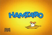 Hamtaro jumps from a sunflower to another and then flies on a leaf.