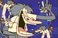 Pixie Fairies (from the episode "I.R. Pixie Fairie") are seen chasing I.R.. He then opens a can of Pixie Fairy Bomb, and turns him into a Pixie Fairy himself.