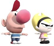 Billy and Mandy's models from Cartoon Network: Punch Time Explosion XL