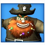 Stickybeard's unused icon (but with a 3D model of him) from Cartoon Network: Punch Time Explosion XL