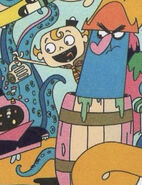 Flapjack and Captain K'nuckles in Cartoon Network's 20th anniversary poster.