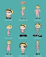 Social media post of Mandy in different Cartoon Network art styles