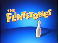 At the bowling alley, Fred tries to throw a bowling ball, but his fingers get stuck in the holes as he knocks right into the screen. A spare pin rolls over, in which the Cartoon Network logo acts as a pinsetter and sweeps it over.