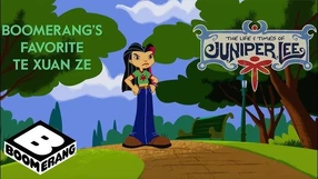 JuniperLeeBoomerang.jpeg (81 KB) YouTube Thumbnail of Boomerang's Favorite Te Xuan Ze moments video of The Life and Times of Juniper Lee on the former official Boomerang app YouTube channel (later known as the official Cartoon Cartoons YouTube channel)