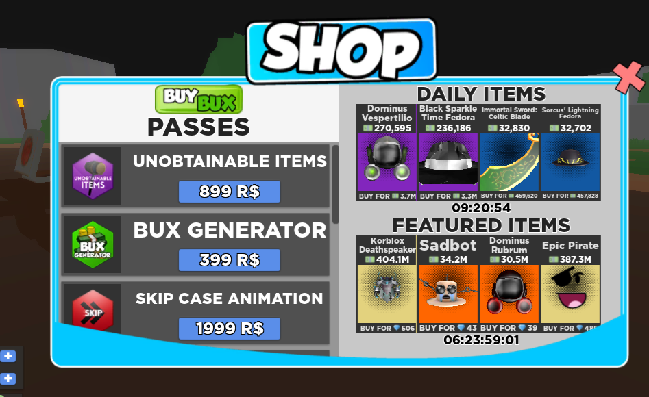 Featured Items Shop Roblox Case Clicker Wiki Fandom - roblox case clicker items