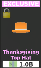 Thanksgiving Top Hat Roblox Case Clicker Wiki Fandom - roblox black banded orange top hat
