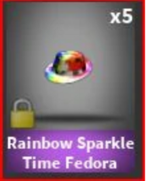 https://static.wikia.nocookie.net/case-clicker-roblox/images/f/fd/Rainbowsparkletimefedora.PNG/revision/latest/thumbnail/width/360/height/360?cb=20190901024957