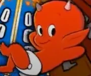 Hot Stuff sitting cute in Wicked Wheel