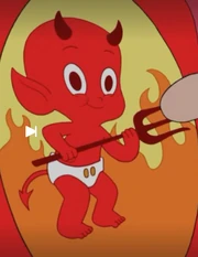 Hot Stuff's appearance in Harvey girls forever.