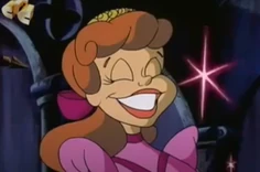 cinderella smiling for the prince charming.