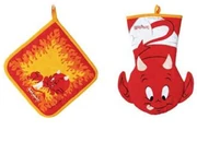 Hot Stuff the little Devil oven mitt set.