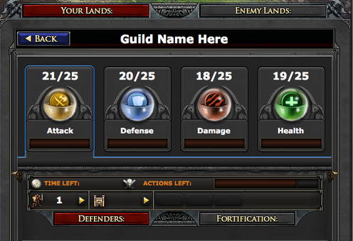 Land of Earth Battle interface